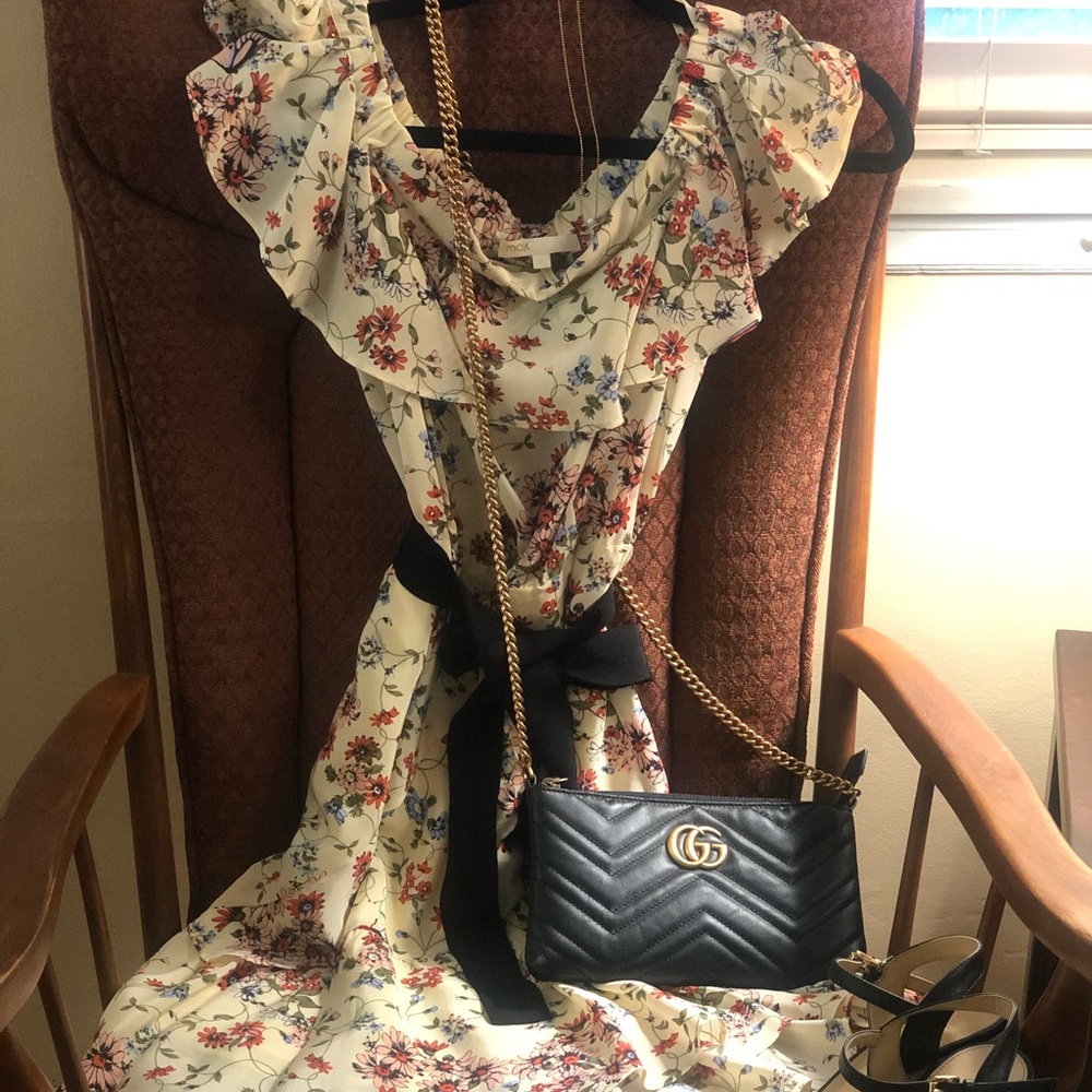 Maje shoulder baring minidress